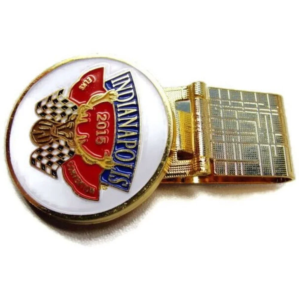 Indianapolis 2015 Elks Convention Wallet Credit Card Cash Holder Used Money Clip
